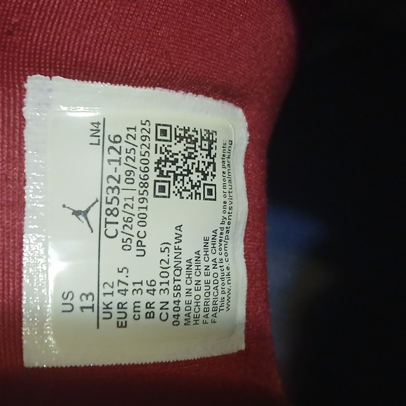 Air Jordan 3 Retro 'CARDINAL' ,Mens-13 100% AUTHENTIC! - Picture 5 of 12